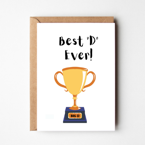 Best "D" Ever - Funny Anniversary Card For Husband