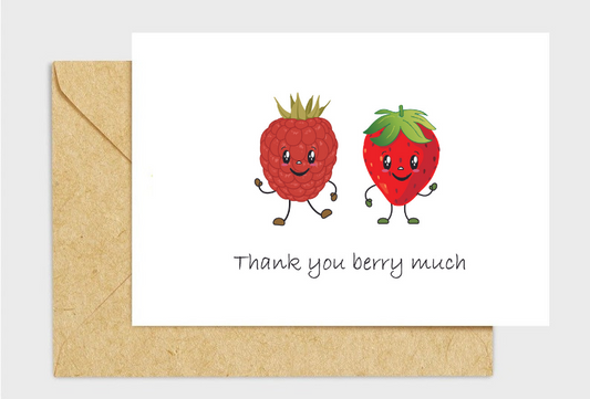 Thank You Berry Much Card - Savvy Mom and Co.